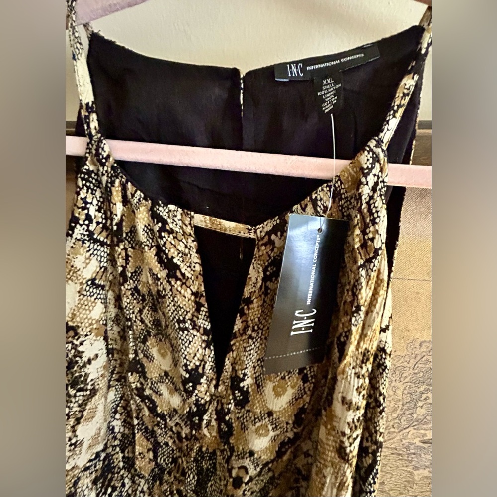* New INC International Concepts Snakeskin Print Dress SZ XXLarge *